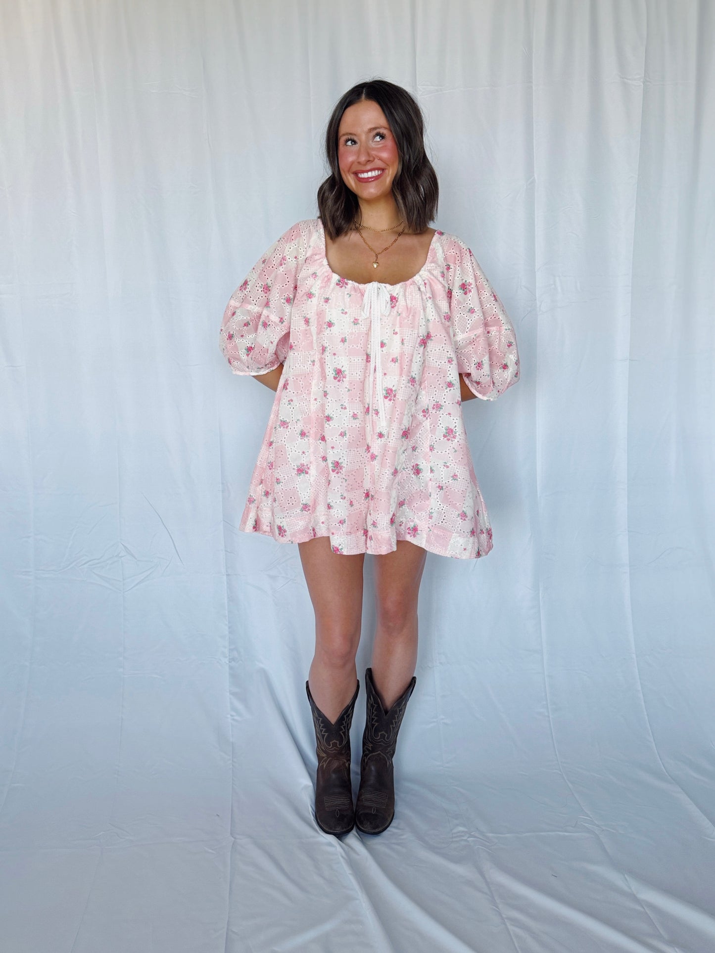 Spring Fling Floral Eyelet Romper