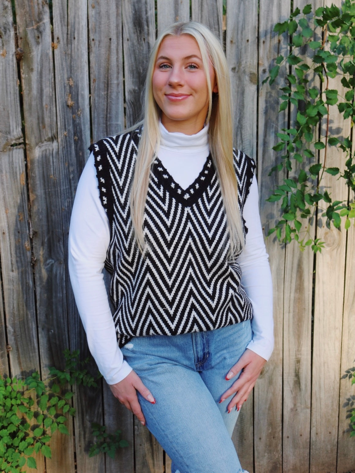 Yin and Yang Chevron Sweater Vest