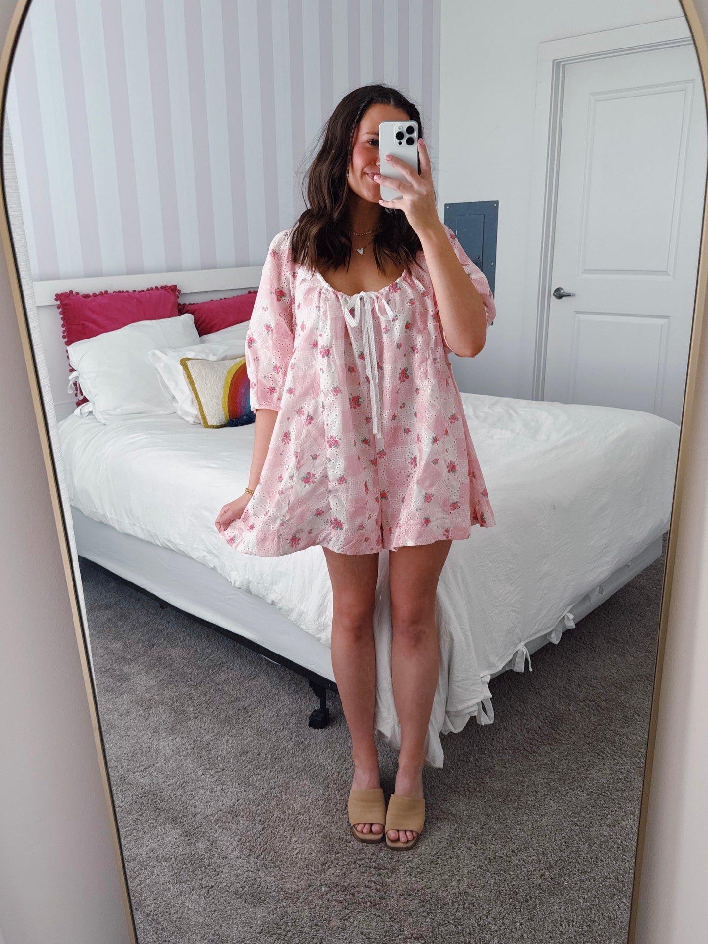 Spring Fling Floral Eyelet Romper