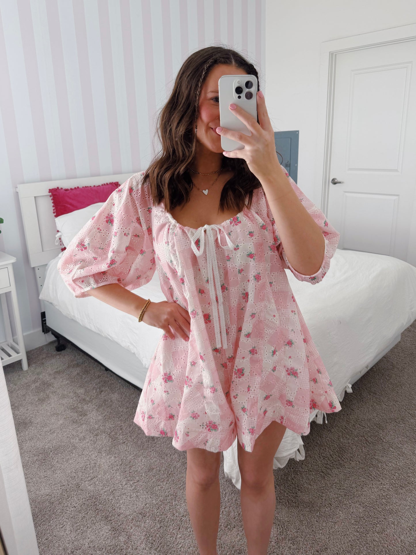 Spring Fling Floral Eyelet Romper