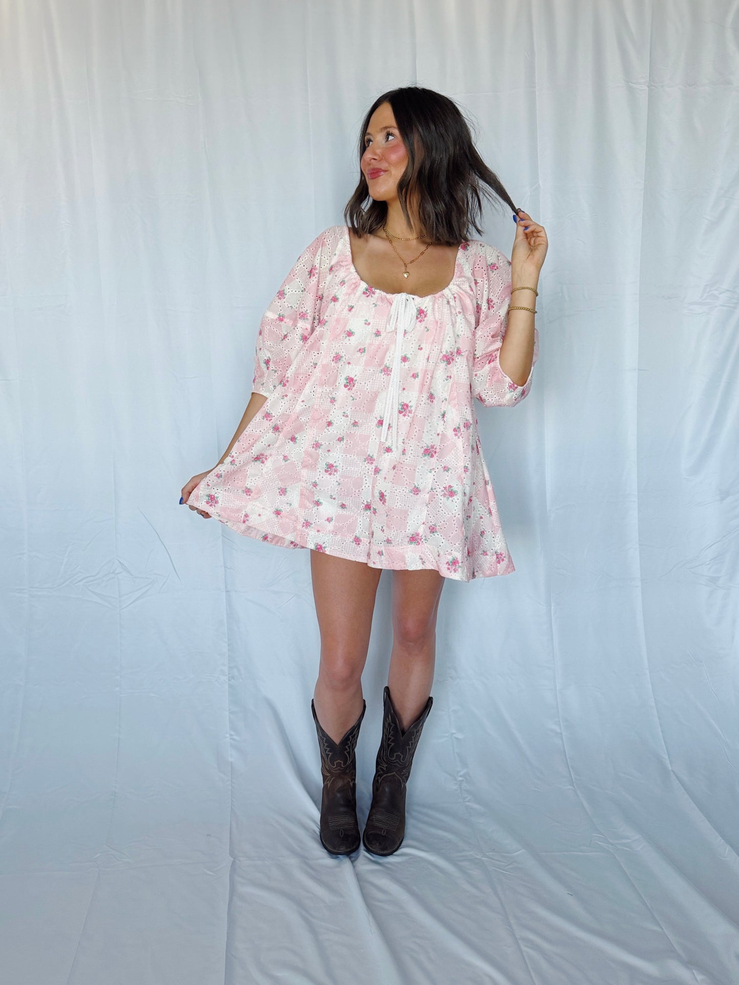 Spring Fling Floral Eyelet Romper