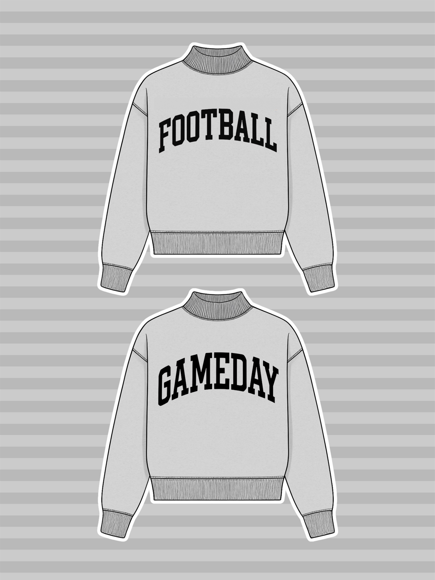 Football/Gameday Reversible Mock Neck Sweatshirt