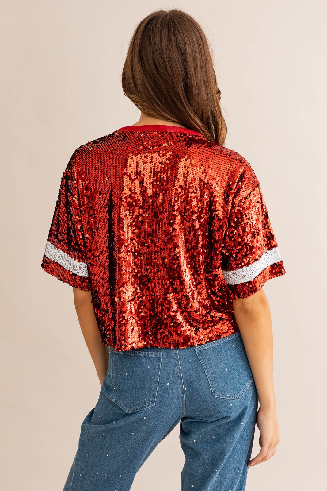 Gameday Everyday Sequin Cropped Tee