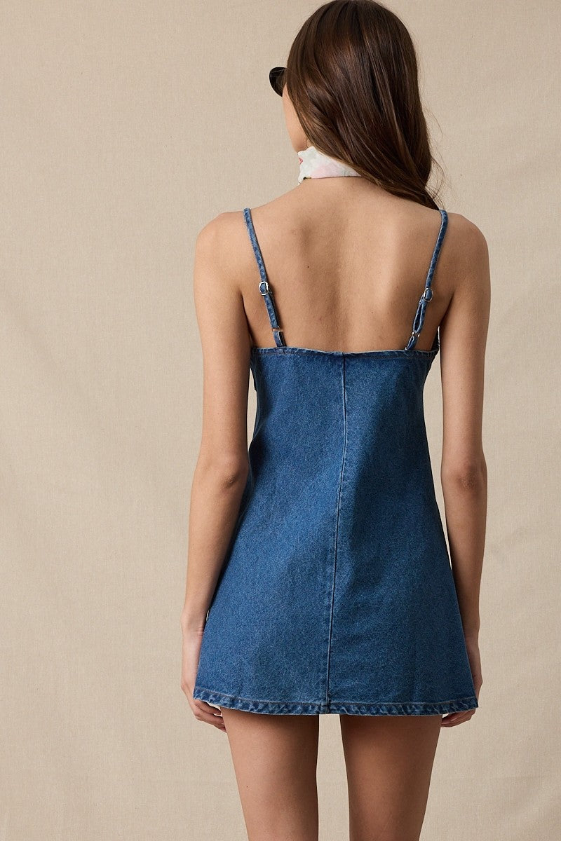Honky Tonk Blues Denim Dress