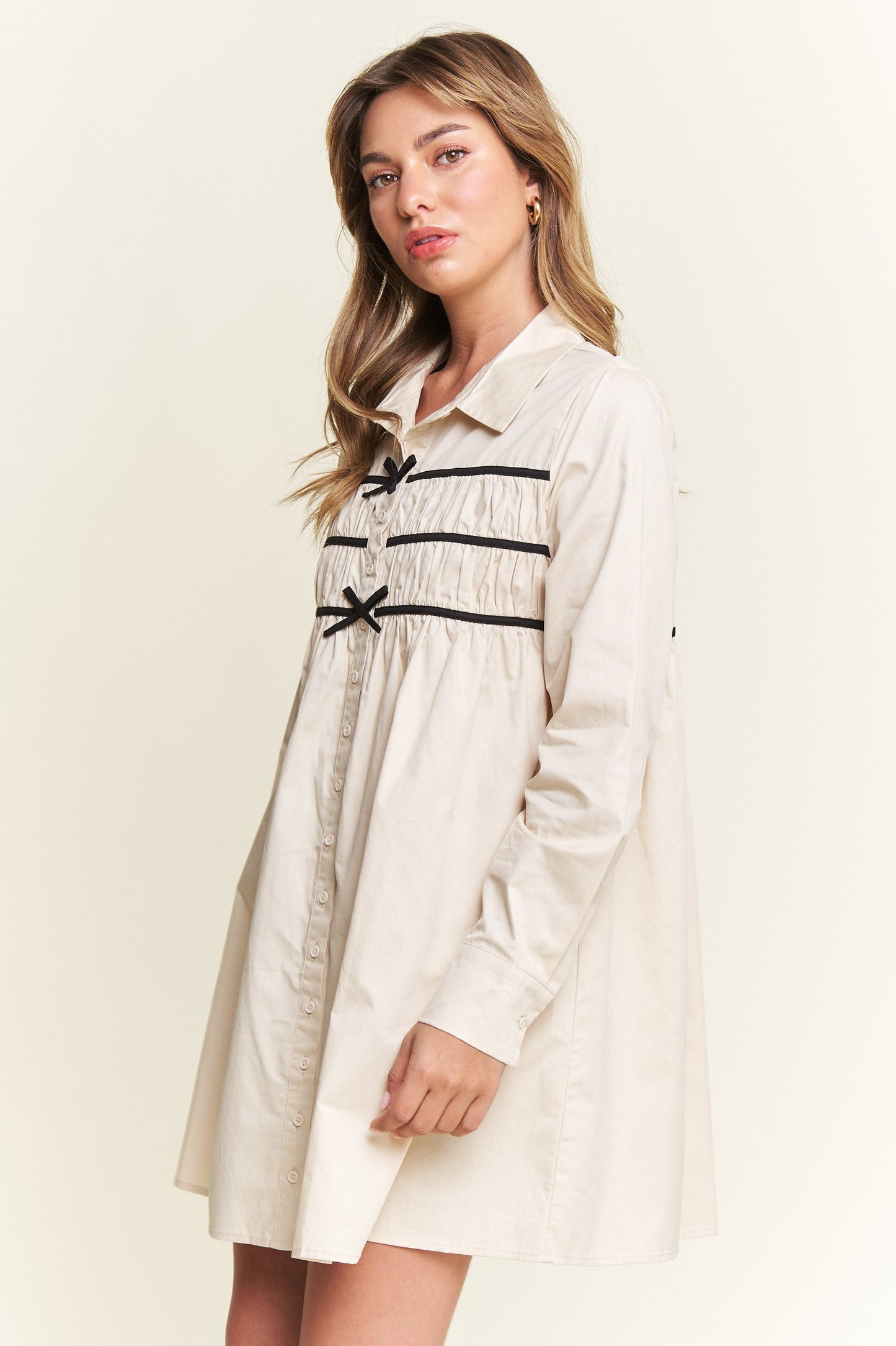 Darling Days Bow Button Down Dress