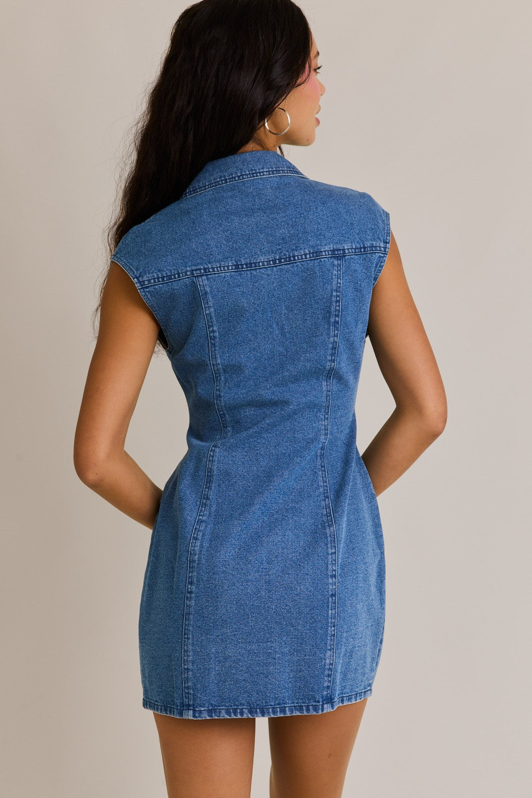 Oklahoma Smokeshow Denim Button Down Dress