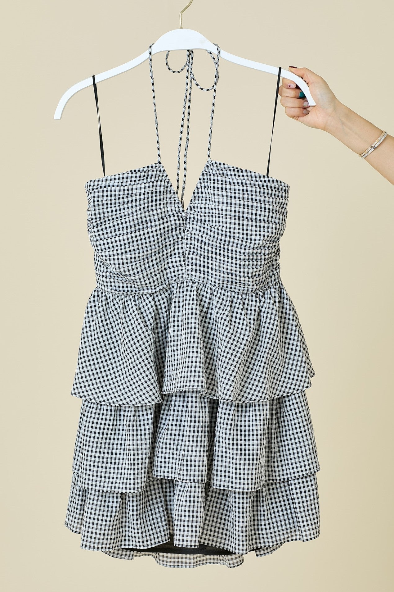 Giddy Up Gingham Ruffle Dress
