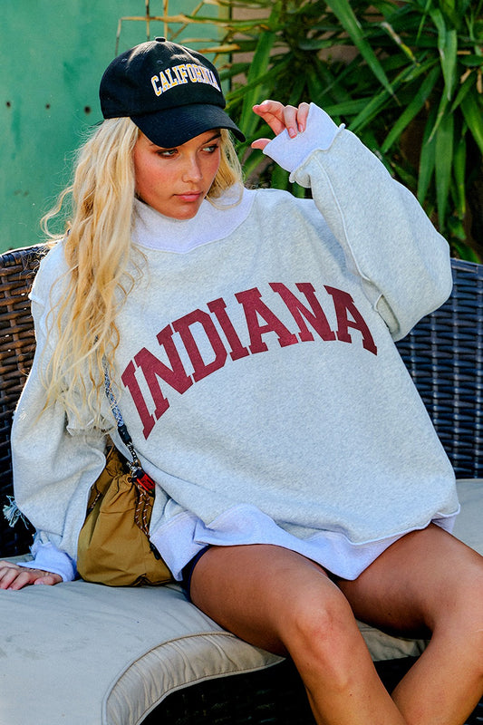 Indiana Reversible Mock Neck Sweatshirt