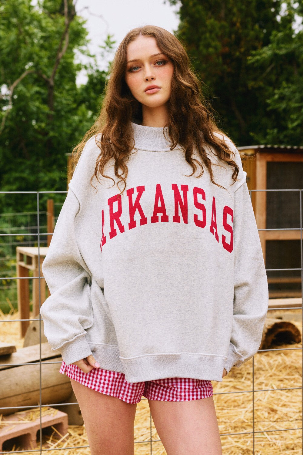 PREORDER: Arkansas Reversible Mock Neck Sweatshirt