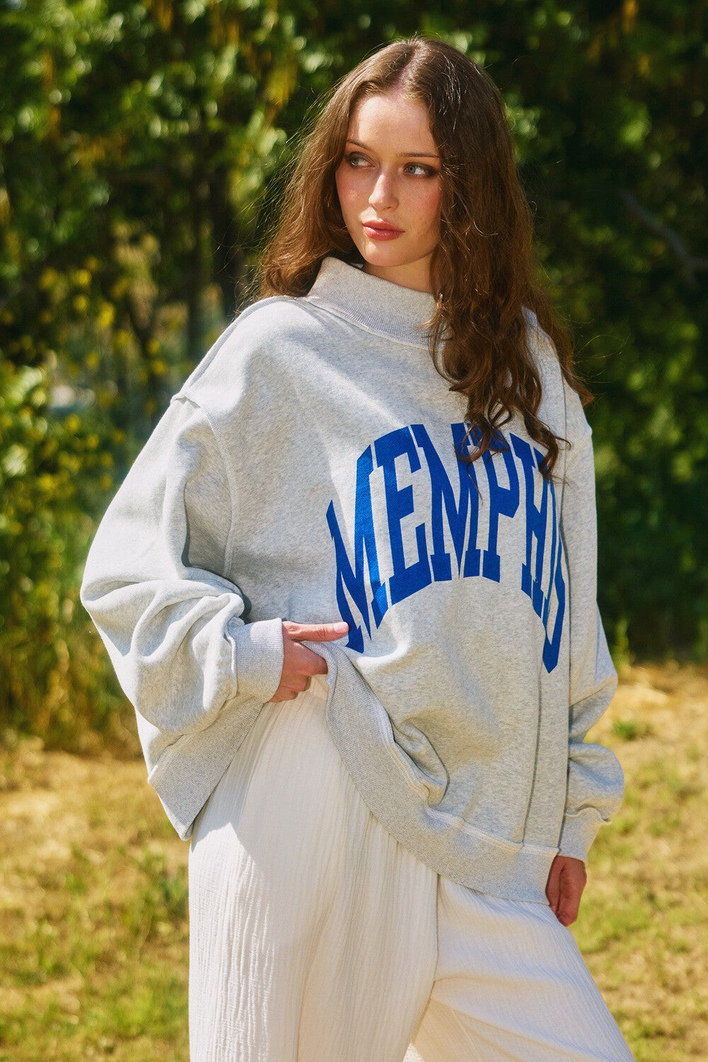 PREORDER: Memphis Reversible Mock Neck Sweatshirt
