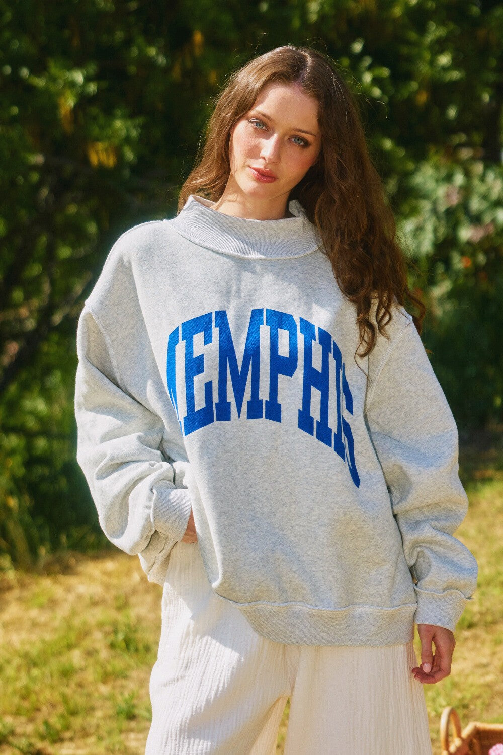 PREORDER: Memphis Reversible Mock Neck Sweatshirt