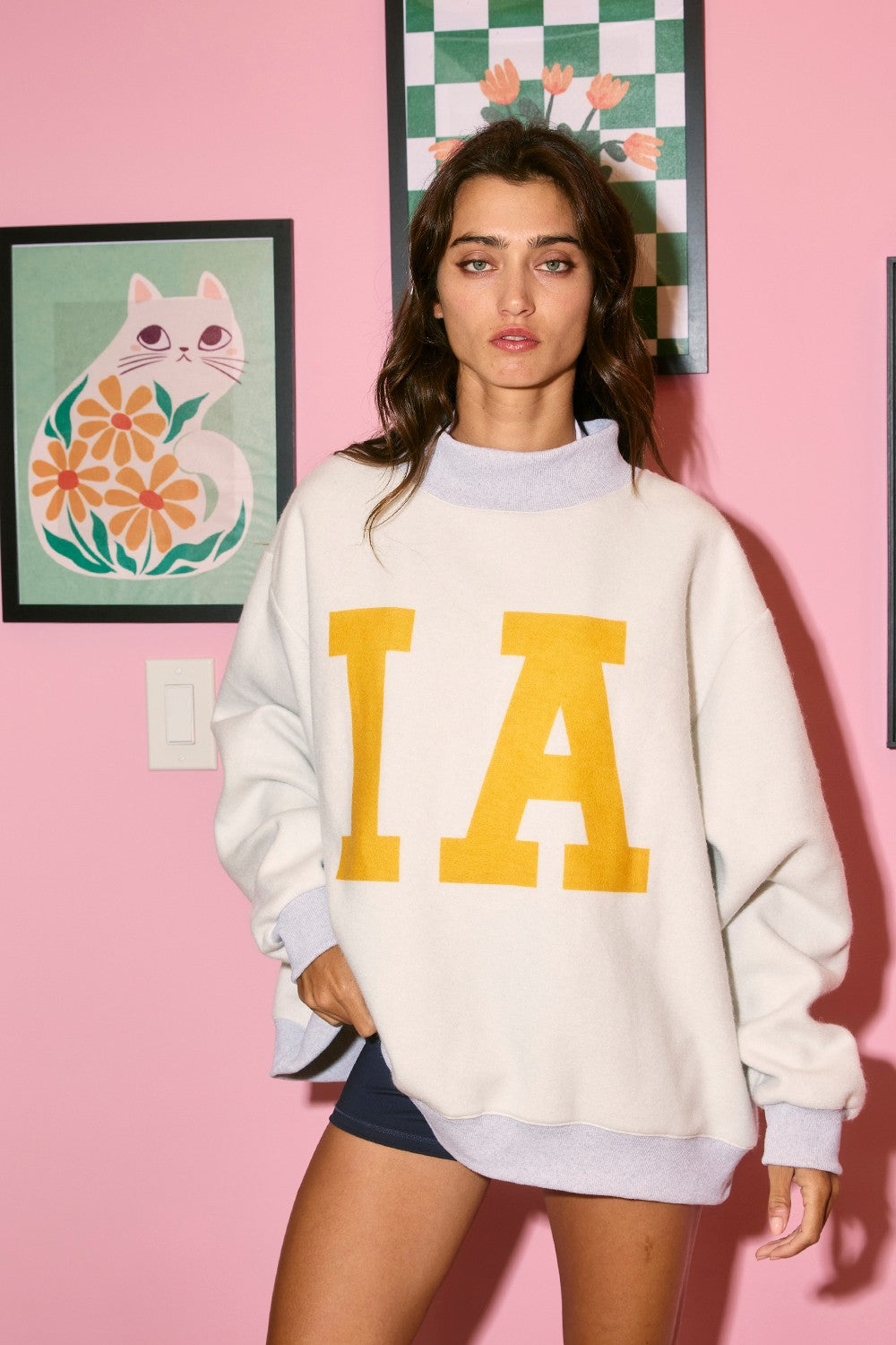 Iowa Reversible Mock Neck Sweatshirt