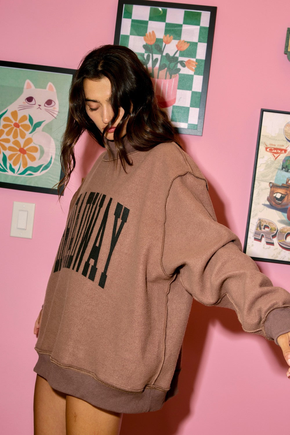 Nashville/Broadway Reversible Mock Neck Sweatshirt