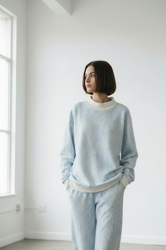 Camo Mock Neck Sweatshirt