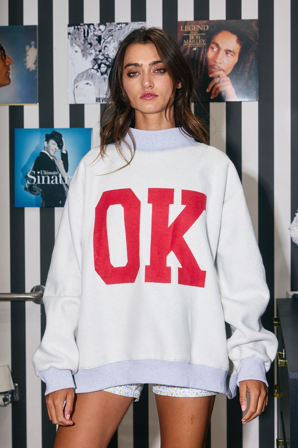 PREORDER: Oklahoma Reversible Mock Neck Sweatshirt