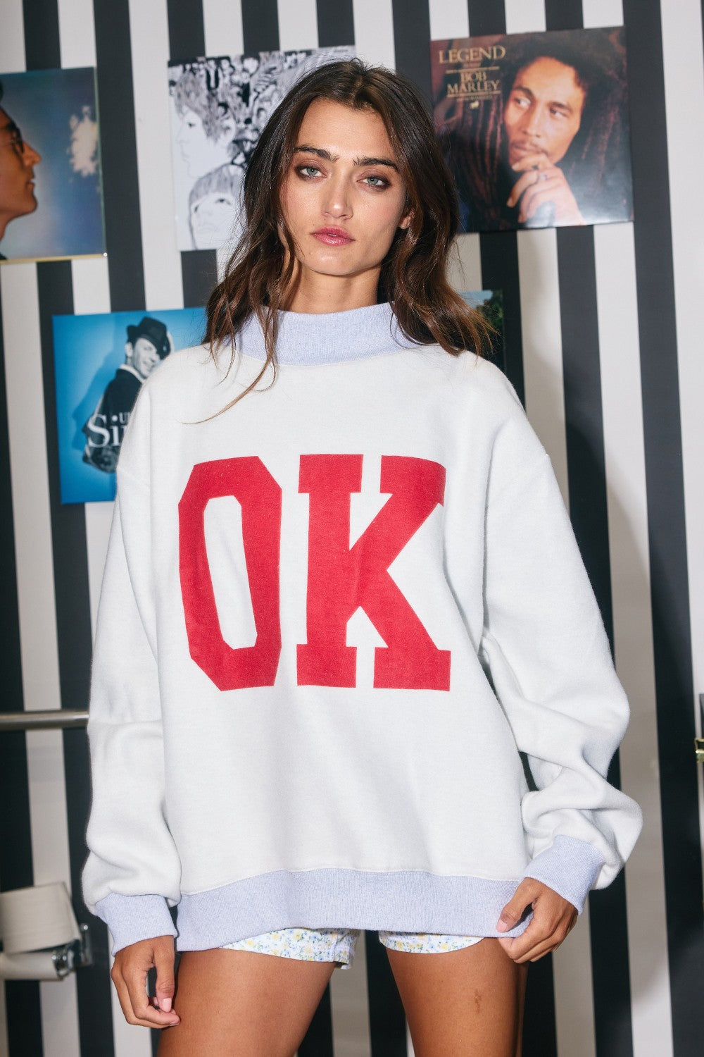PREORDER: Oklahoma Reversible Mock Neck Sweatshirt