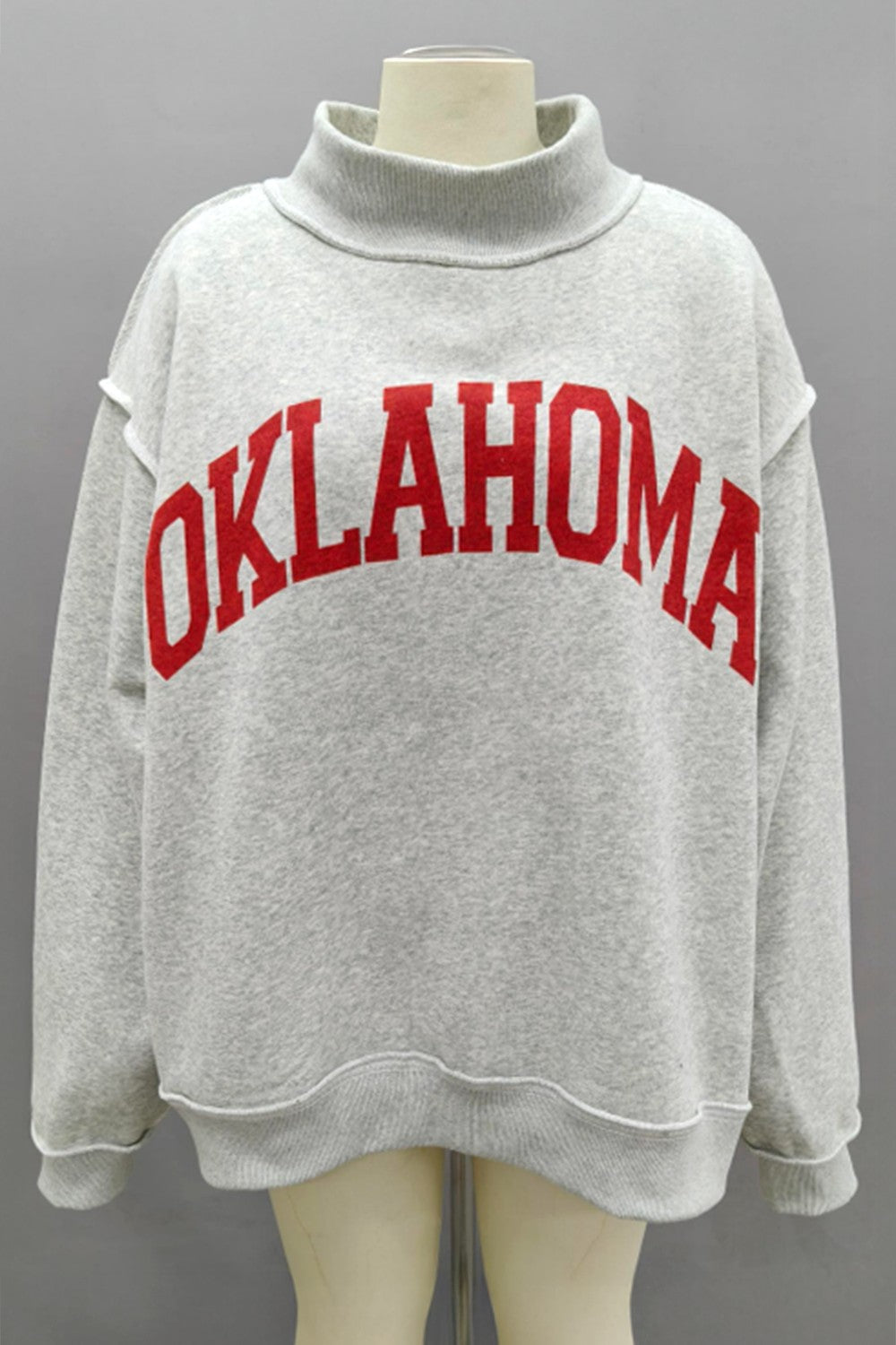 PREORDER: Oklahoma Reversible Mock Neck Sweatshirt