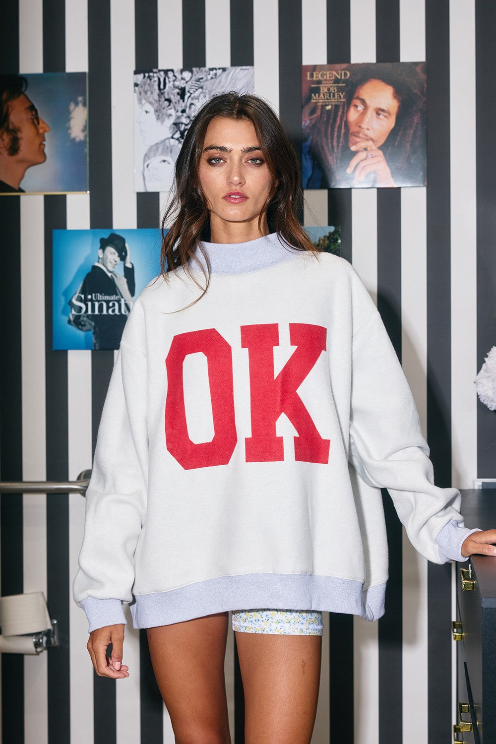 PREORDER: Oklahoma Reversible Mock Neck Sweatshirt