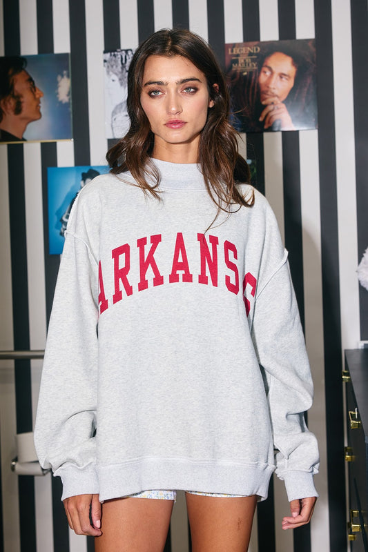 Arkansas Reversible Mock Neck Sweatshirt