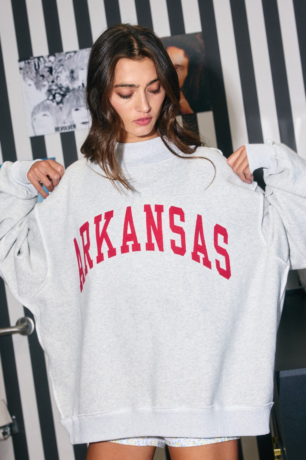 PREORDER: Arkansas Reversible Mock Neck Sweatshirt