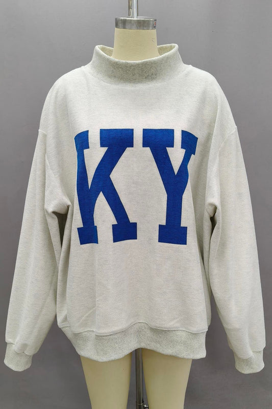 PREORDER: Kentucky Floral Reversible Mock Neck Sweatshirt (EST. SHIP DATE: 1/7)
