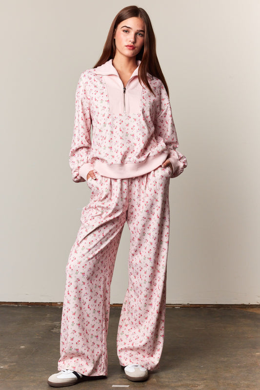 Rosy Posy Floral Top & Pants Set