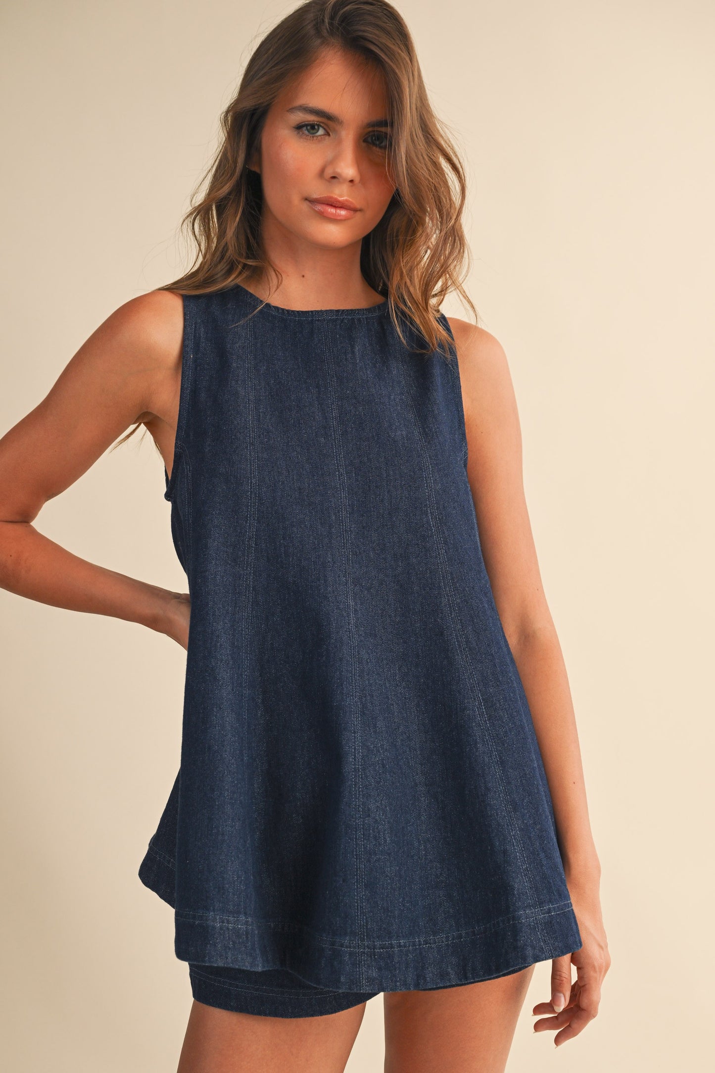 Desert Breeze Denim Top & Shorts Set