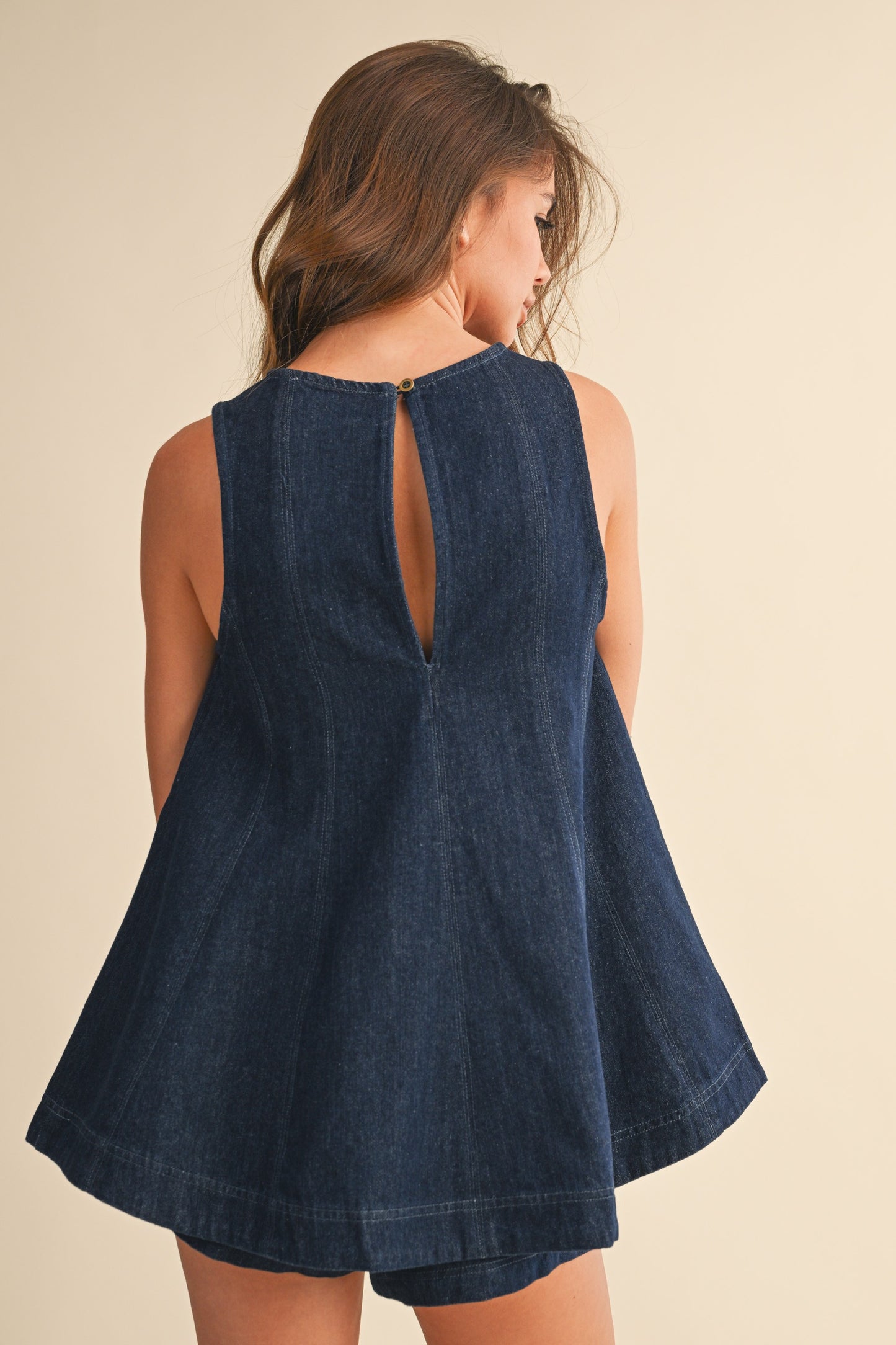Desert Breeze Denim Top & Shorts Set