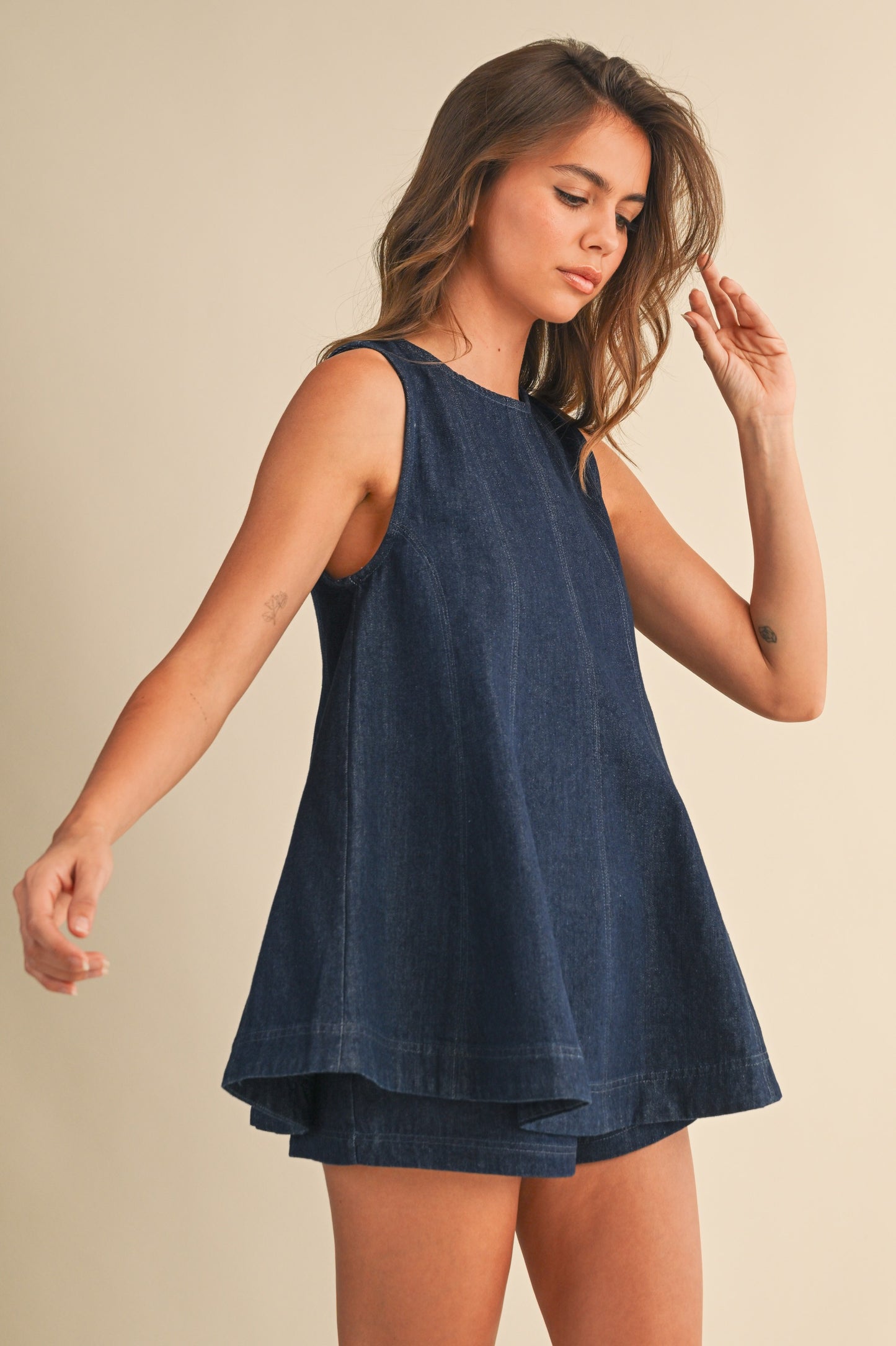 Desert Breeze Denim Top & Shorts Set