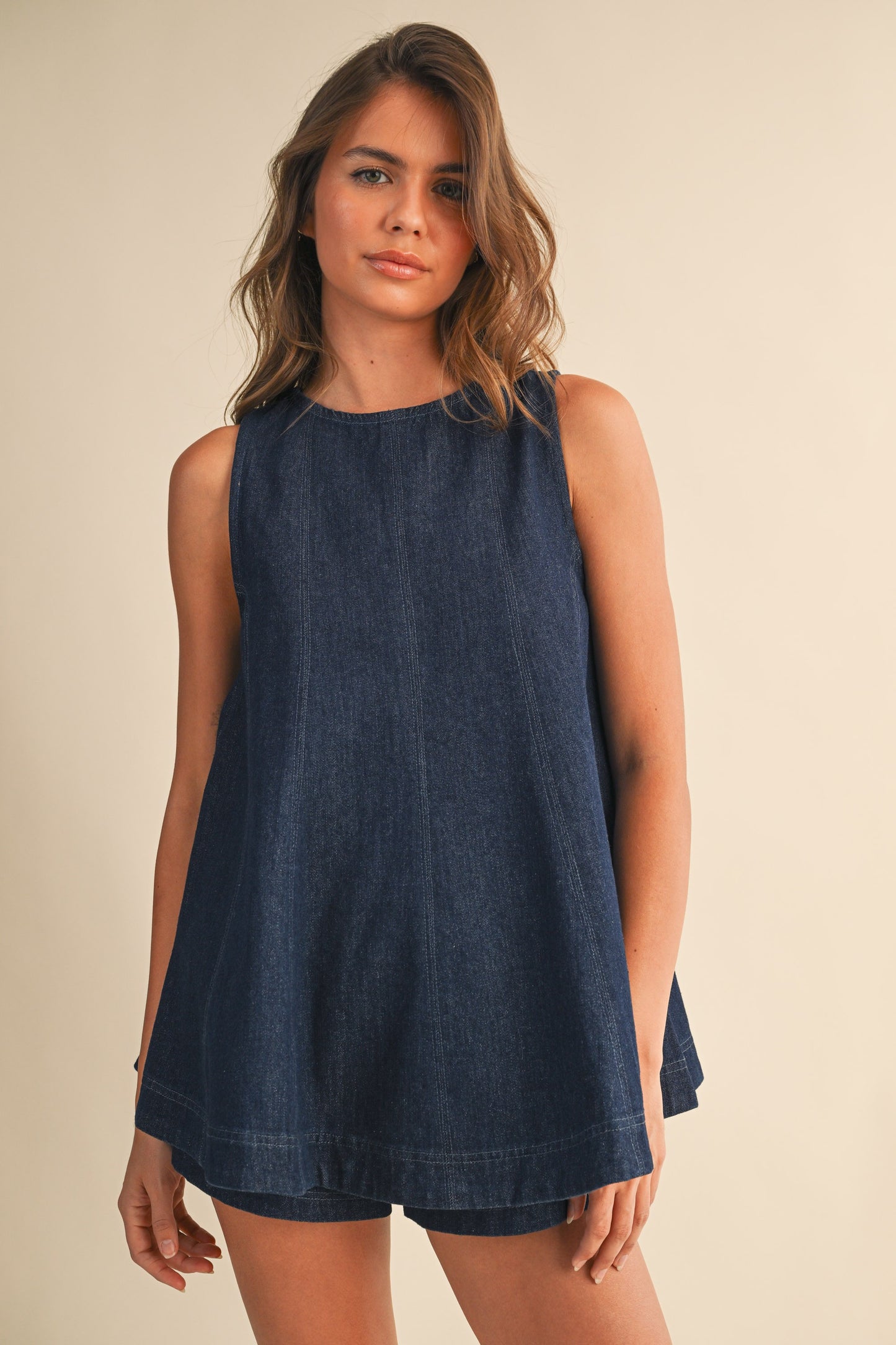 Desert Breeze Denim Top & Shorts Set