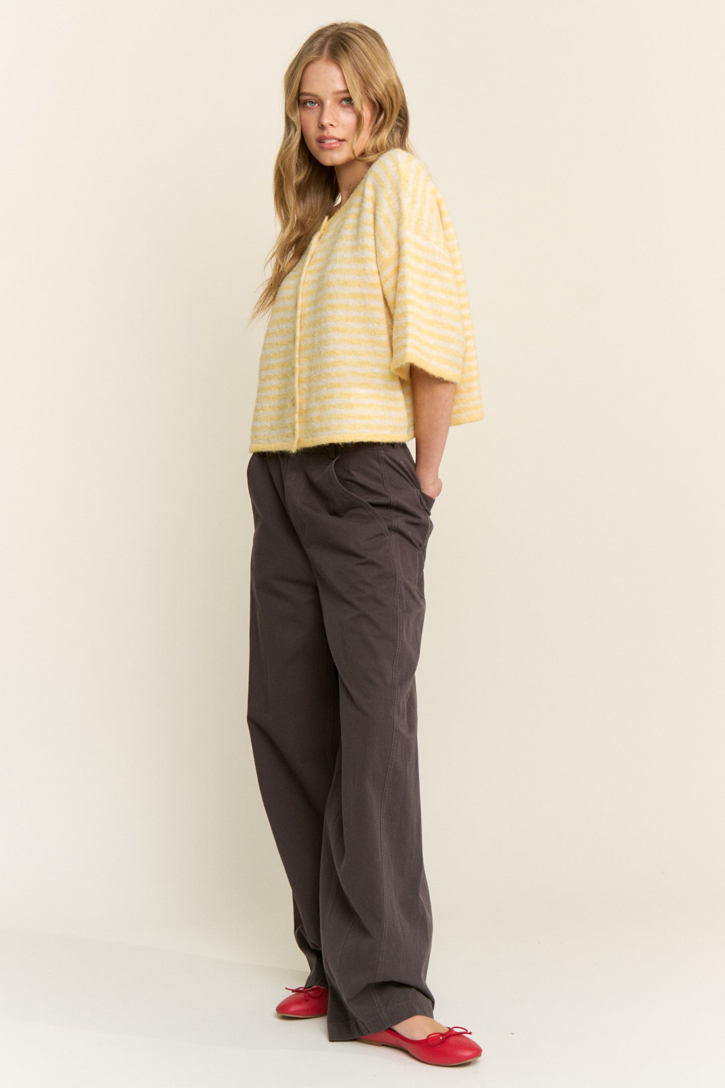 Easy Does It Striped Button Down Cardigan