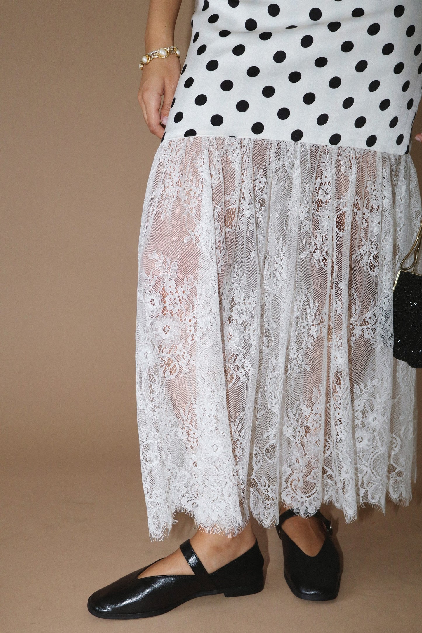 Neon Moon Spotted Lace Maxi Dress
