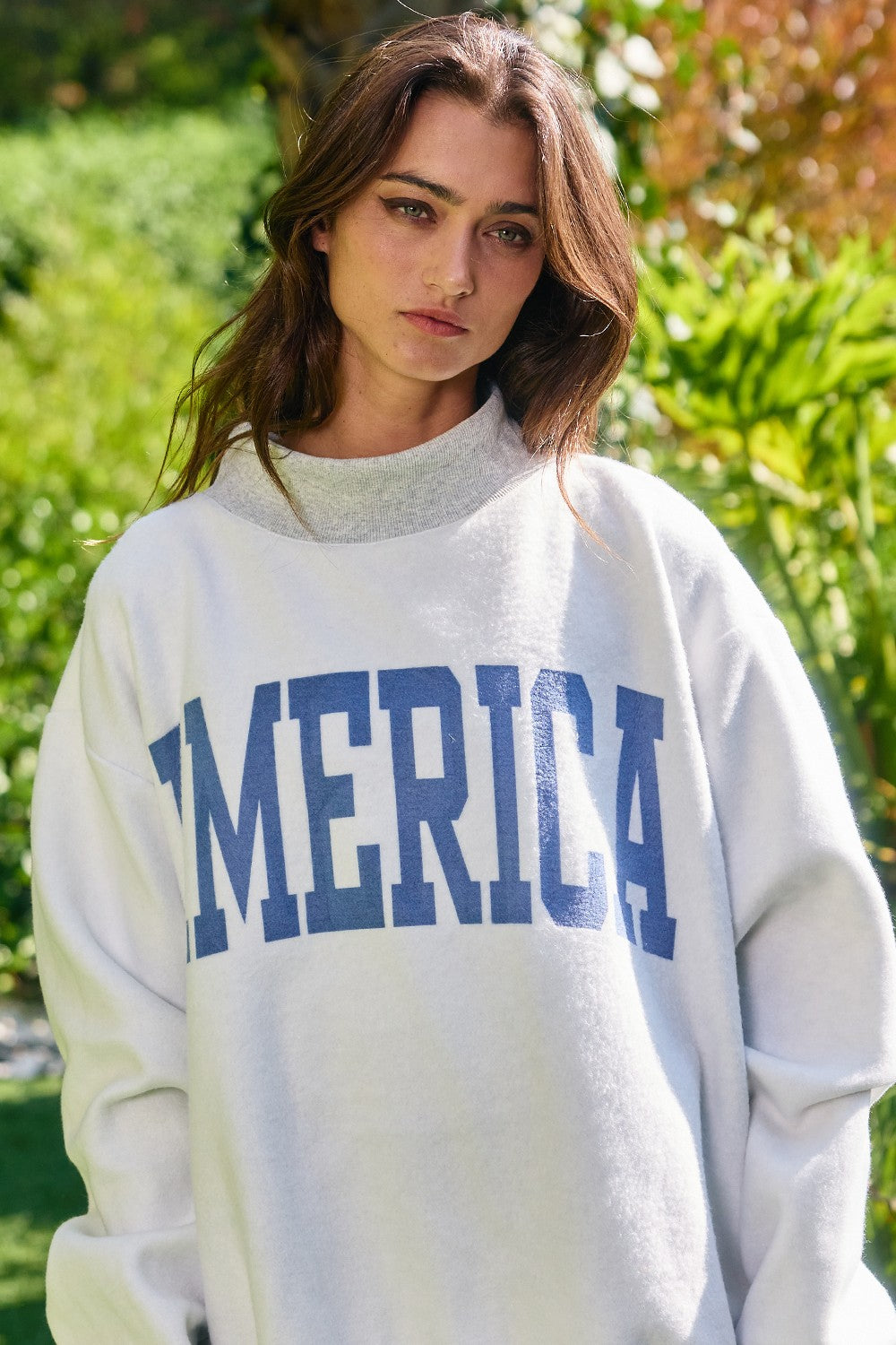 PREORDER: USA/America Reversible Mock Neck Sweatshirt (EARLY JUNE)
