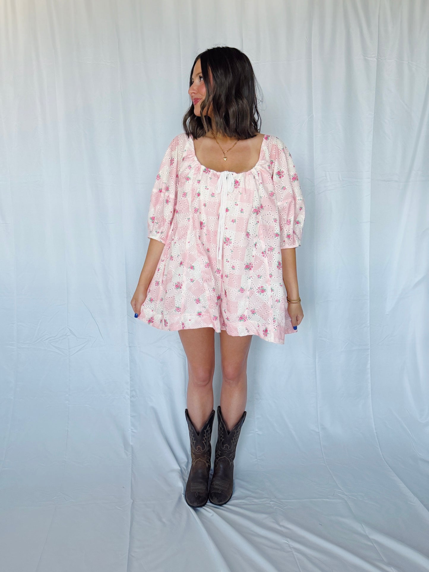 Spring Fling Floral Eyelet Romper