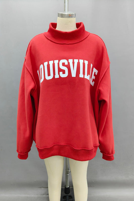 Louisville Reversible Mock Neck Sweatshirt