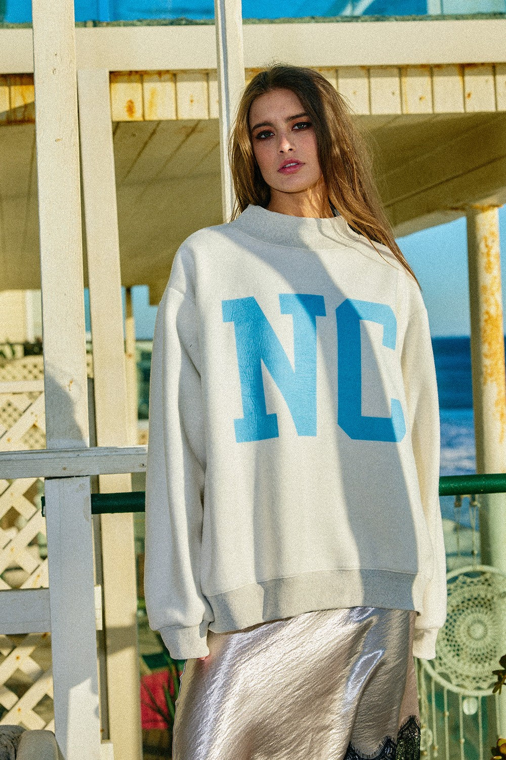 North Carolina Reversible Mock Neck Sweatshirt