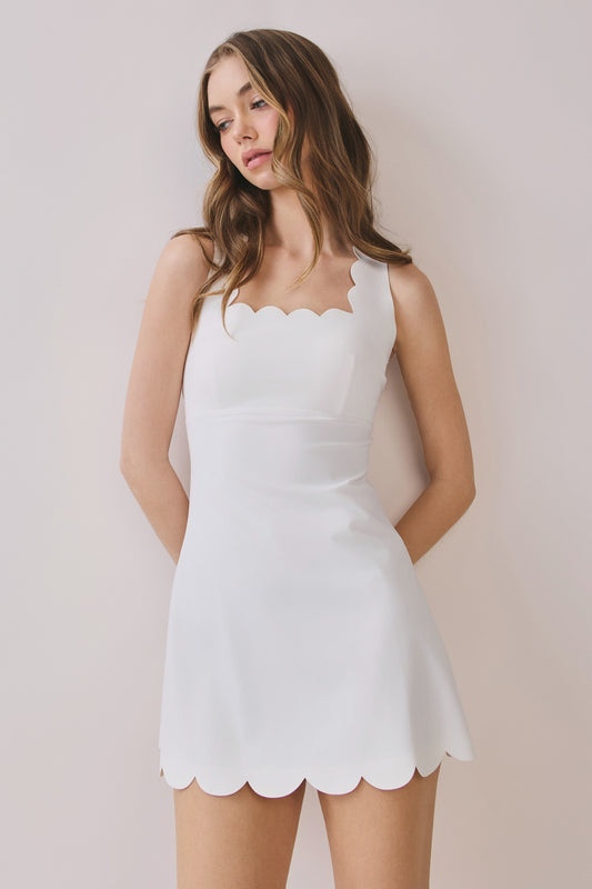 Flow State Scalloped Athletic Dress