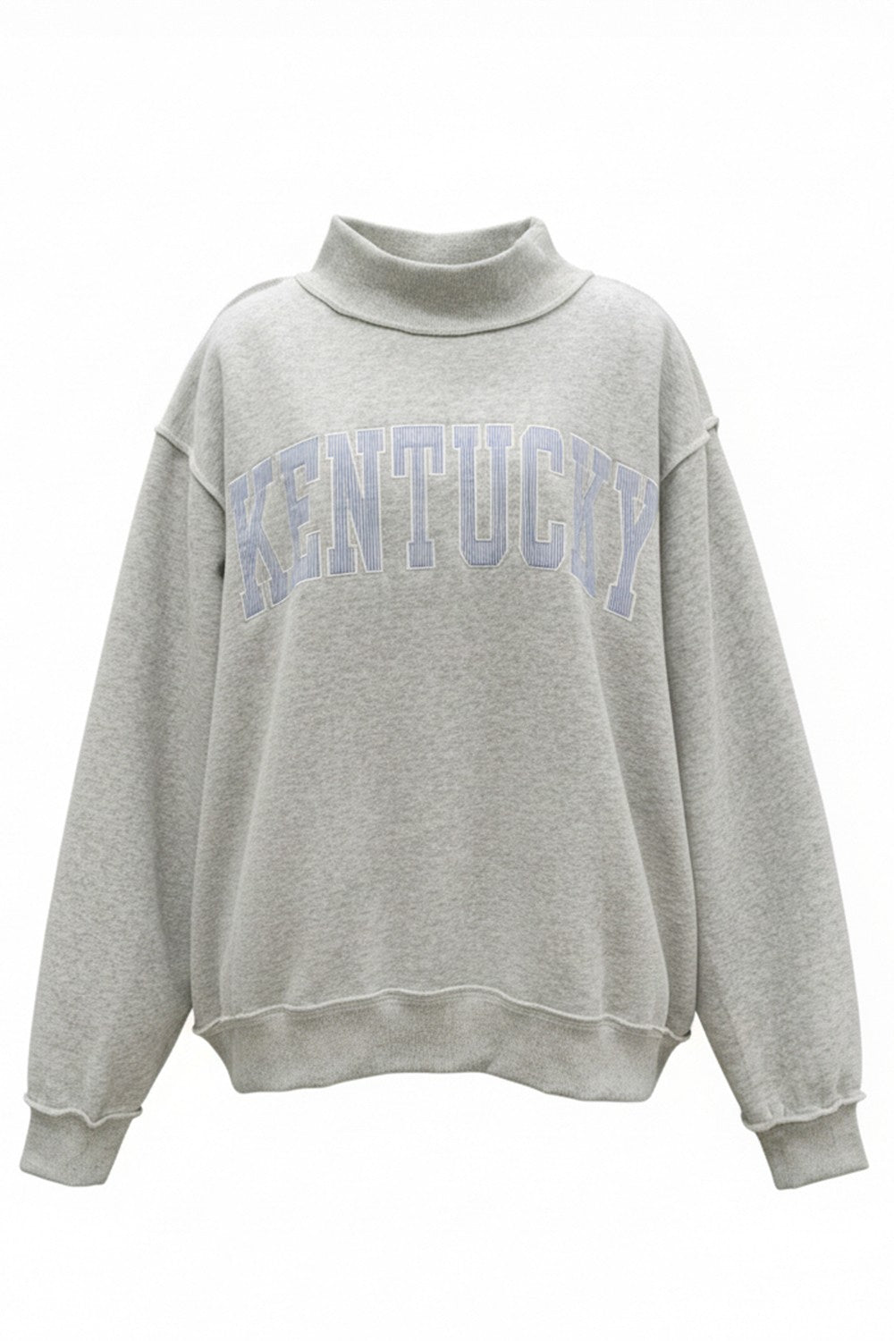 PREORDER: Pinstripe Embroidered Kentucky Mock Neck Sweatshirt (EARLY AUGUST)