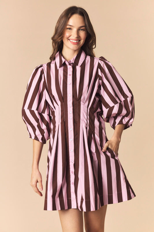 Lunch Break Striped Dress