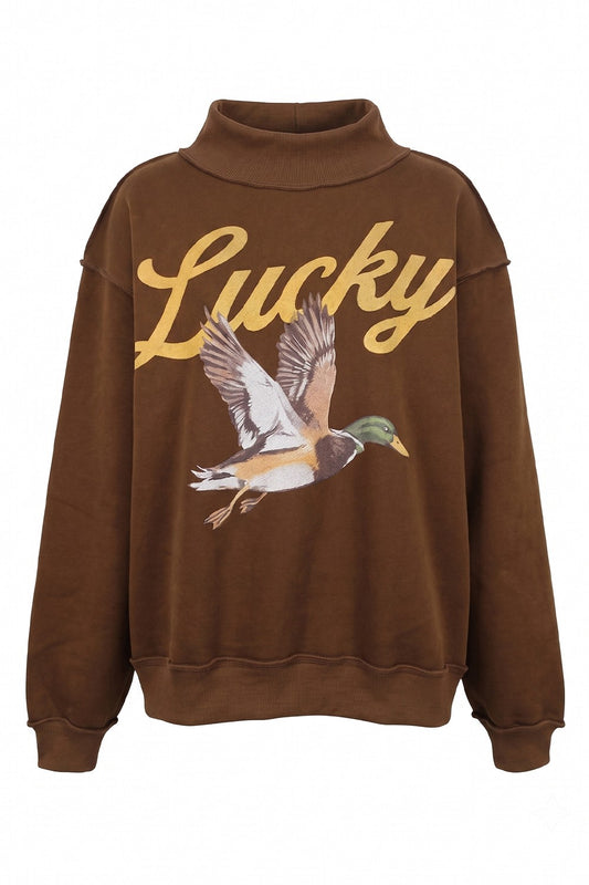 PREORDER: Lucky Duck/Mallard Reversible Mock Neck Sweatshirt (EARLY NOVEMBER)
