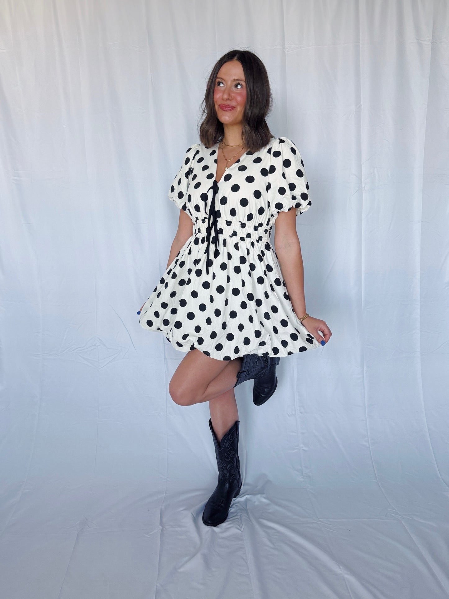 Center Stage Spotted Bubble Dress