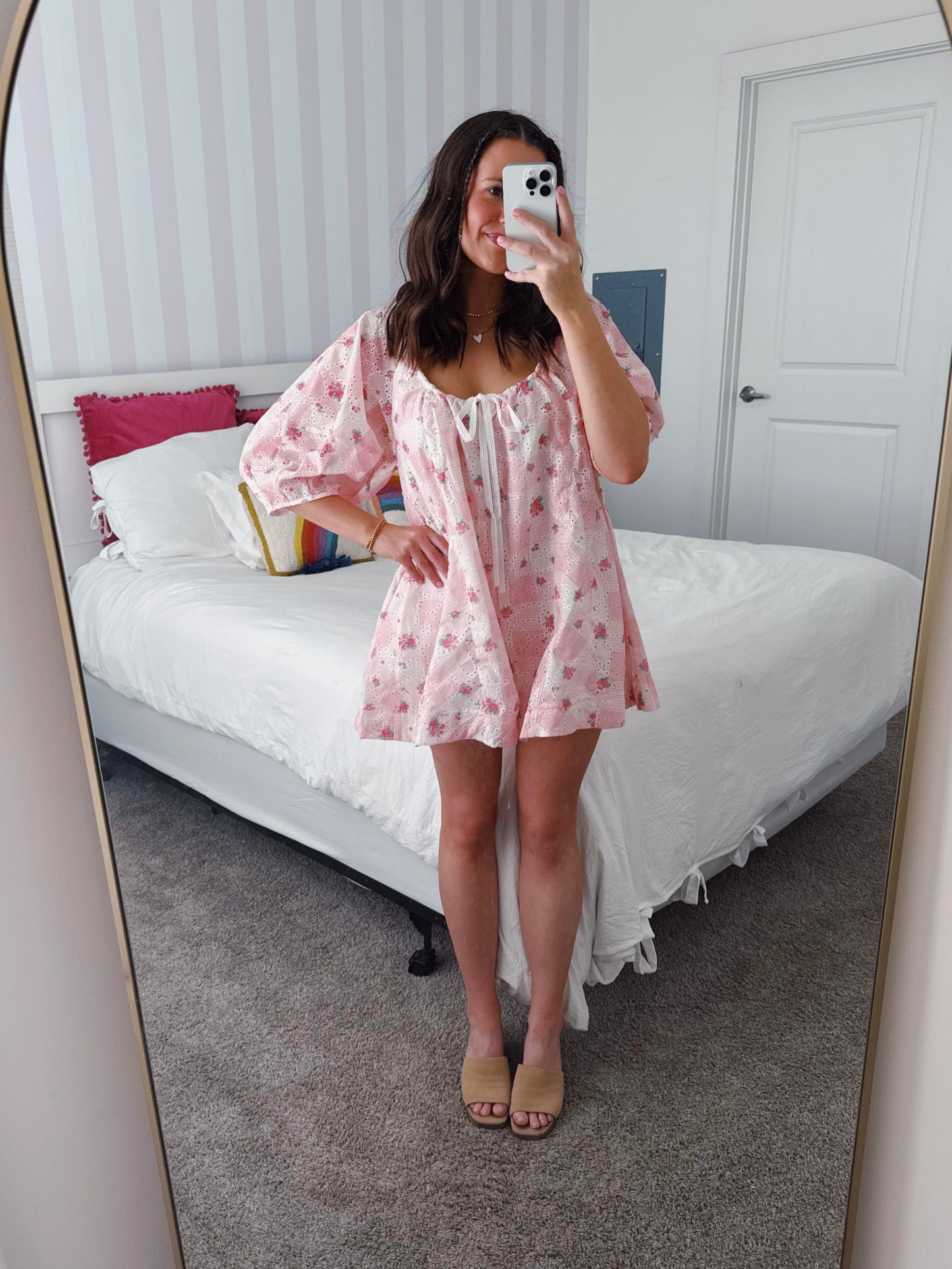 Spring Fling Floral Eyelet Romper