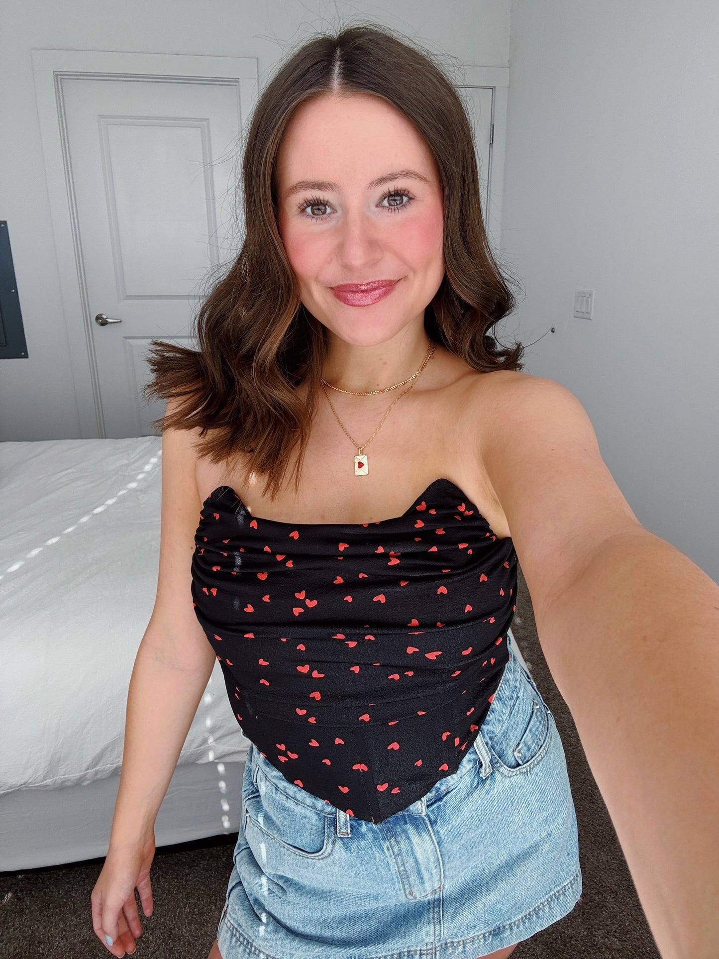 Love Bug Heart Corset Top