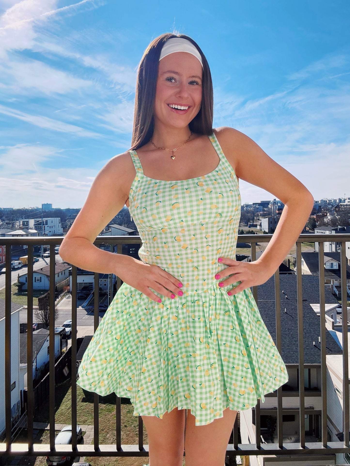 Tutti Frutti Lemon Athletic Romper Dress