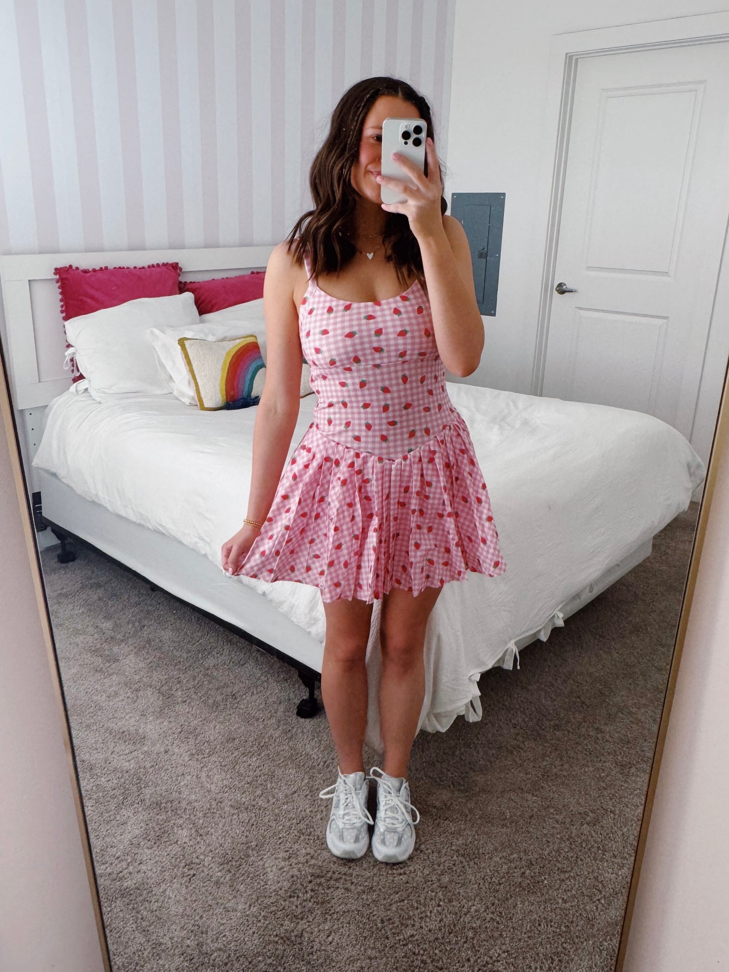 Tutti Frutti Strawberry Athletic Romper Dress