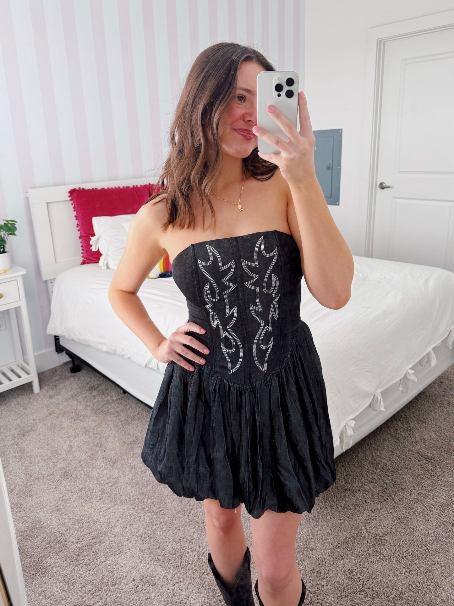 Hang Tight Honey Bubble Dress