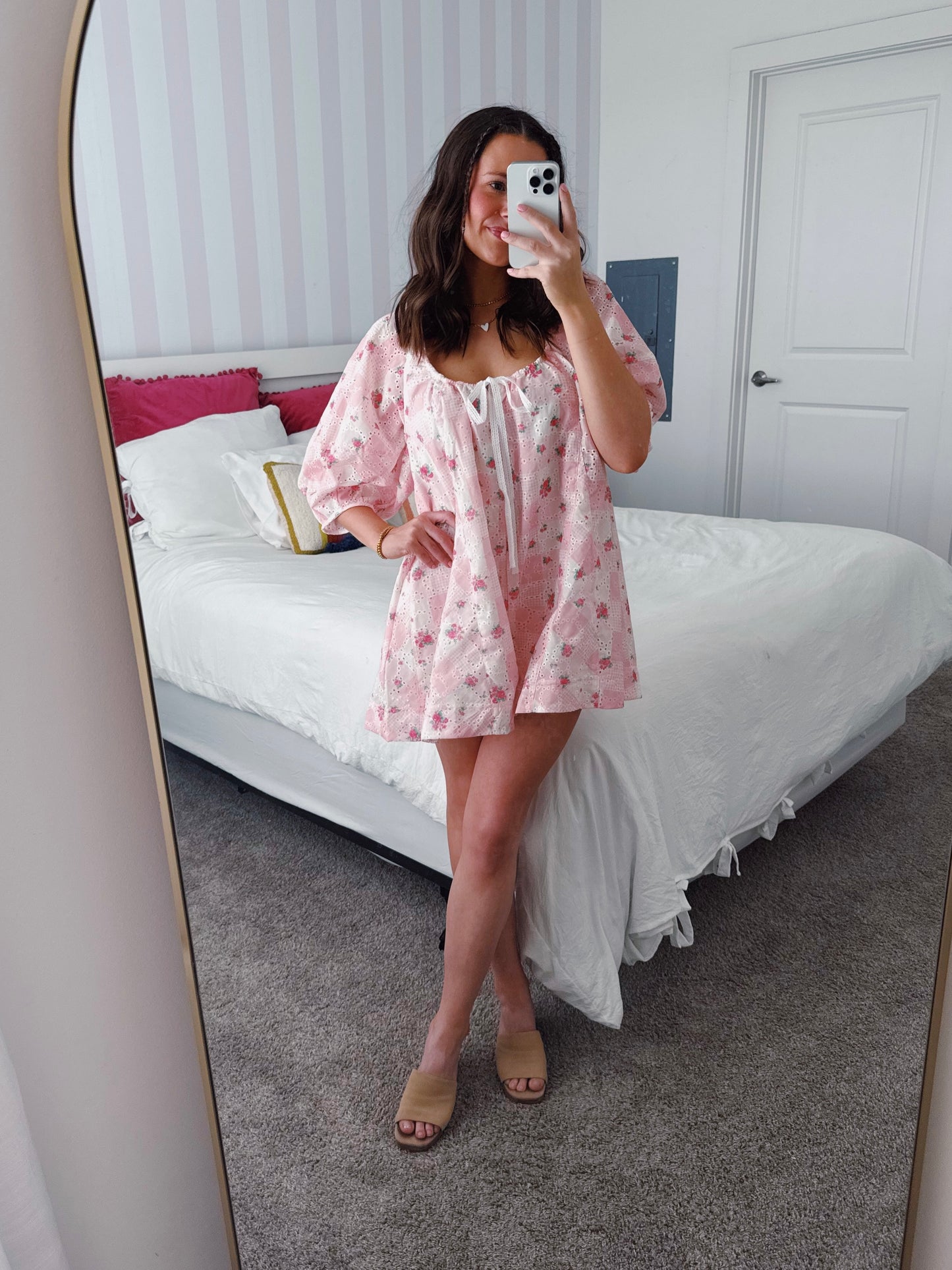 Spring Fling Floral Eyelet Romper