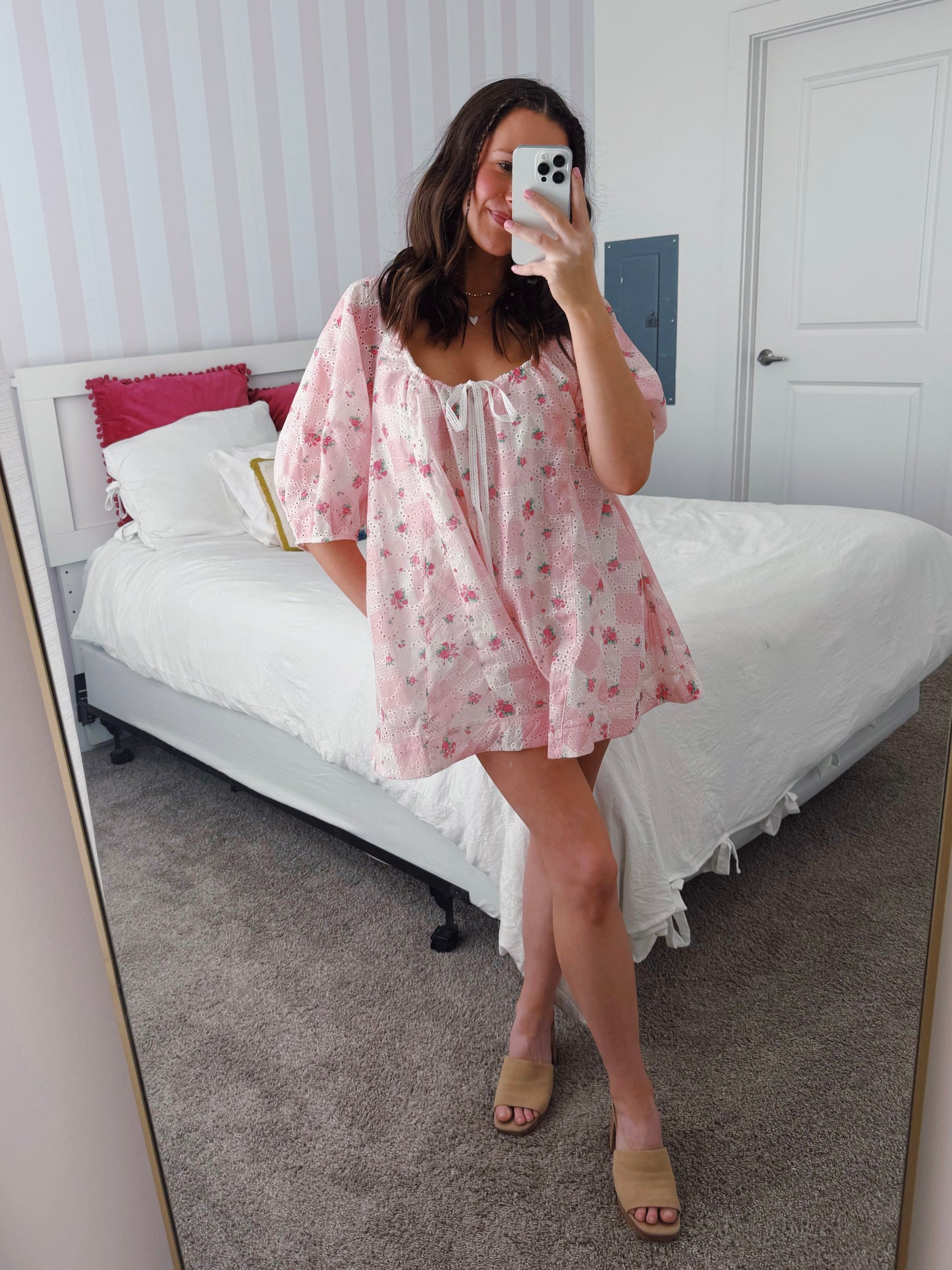 Spring Fling Floral Eyelet Romper