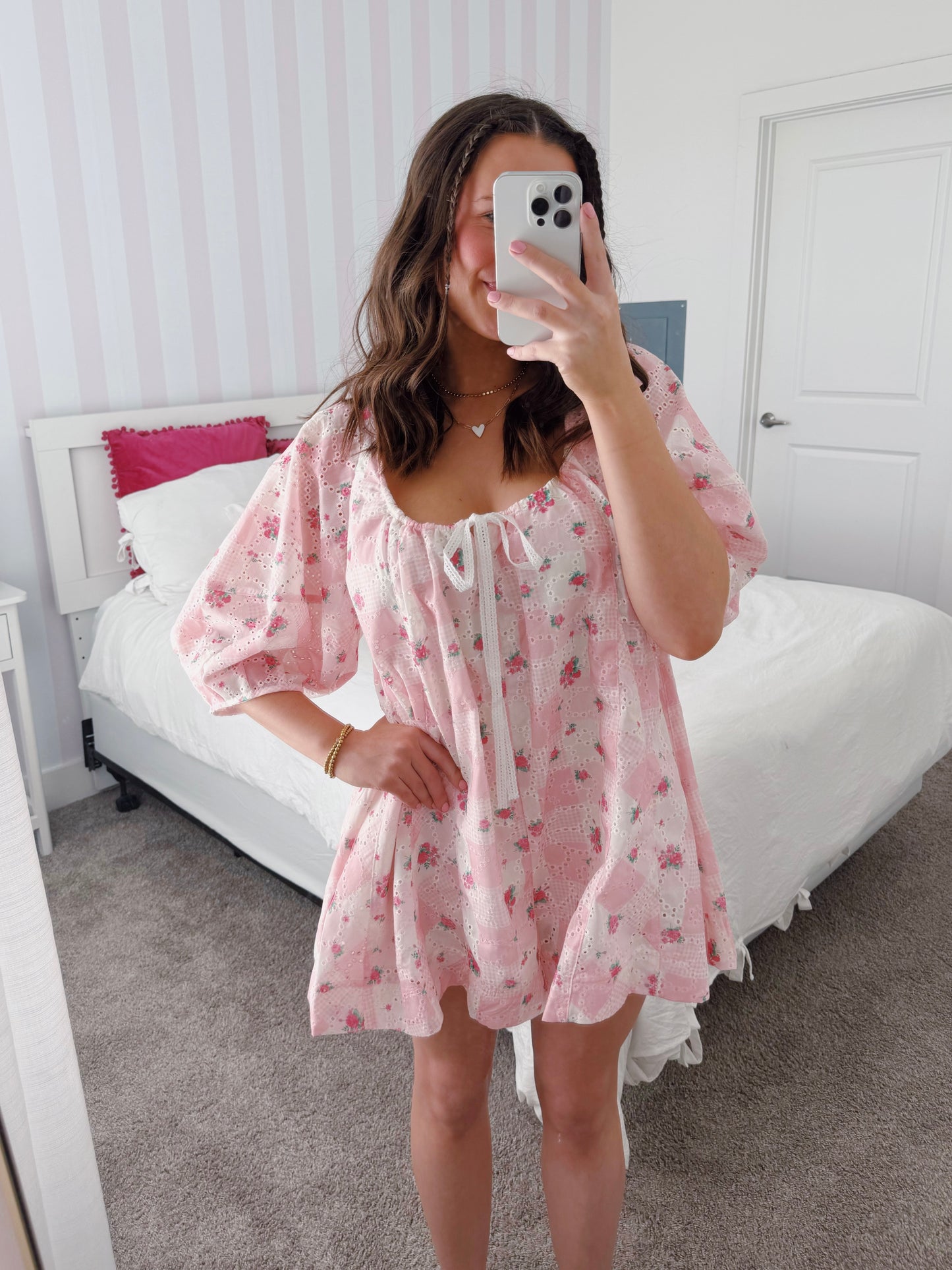 Spring Fling Floral Eyelet Romper