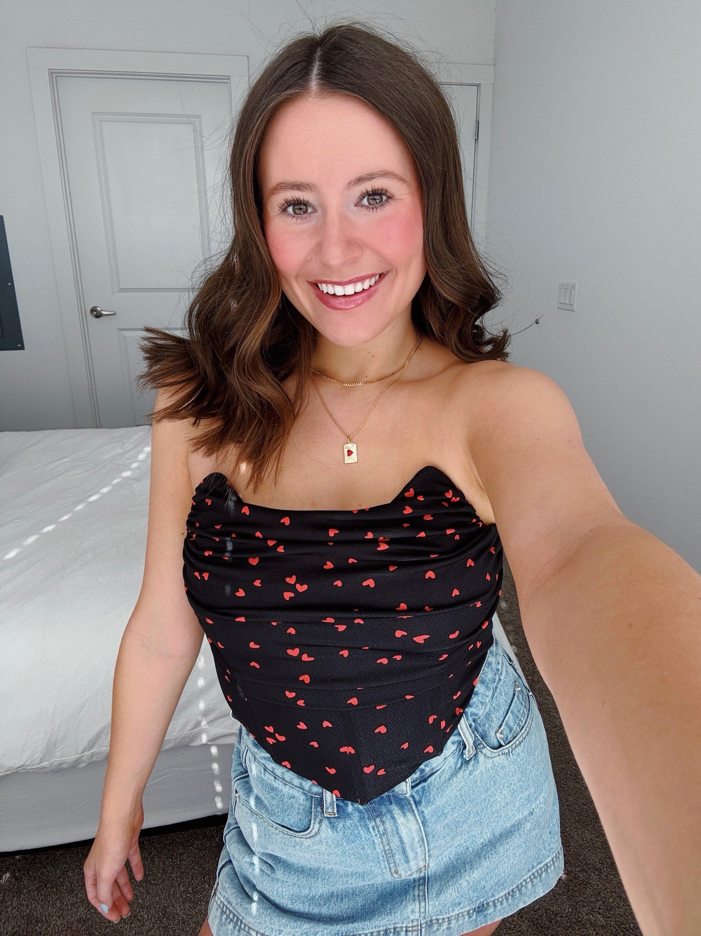Love Bug Heart Corset Top